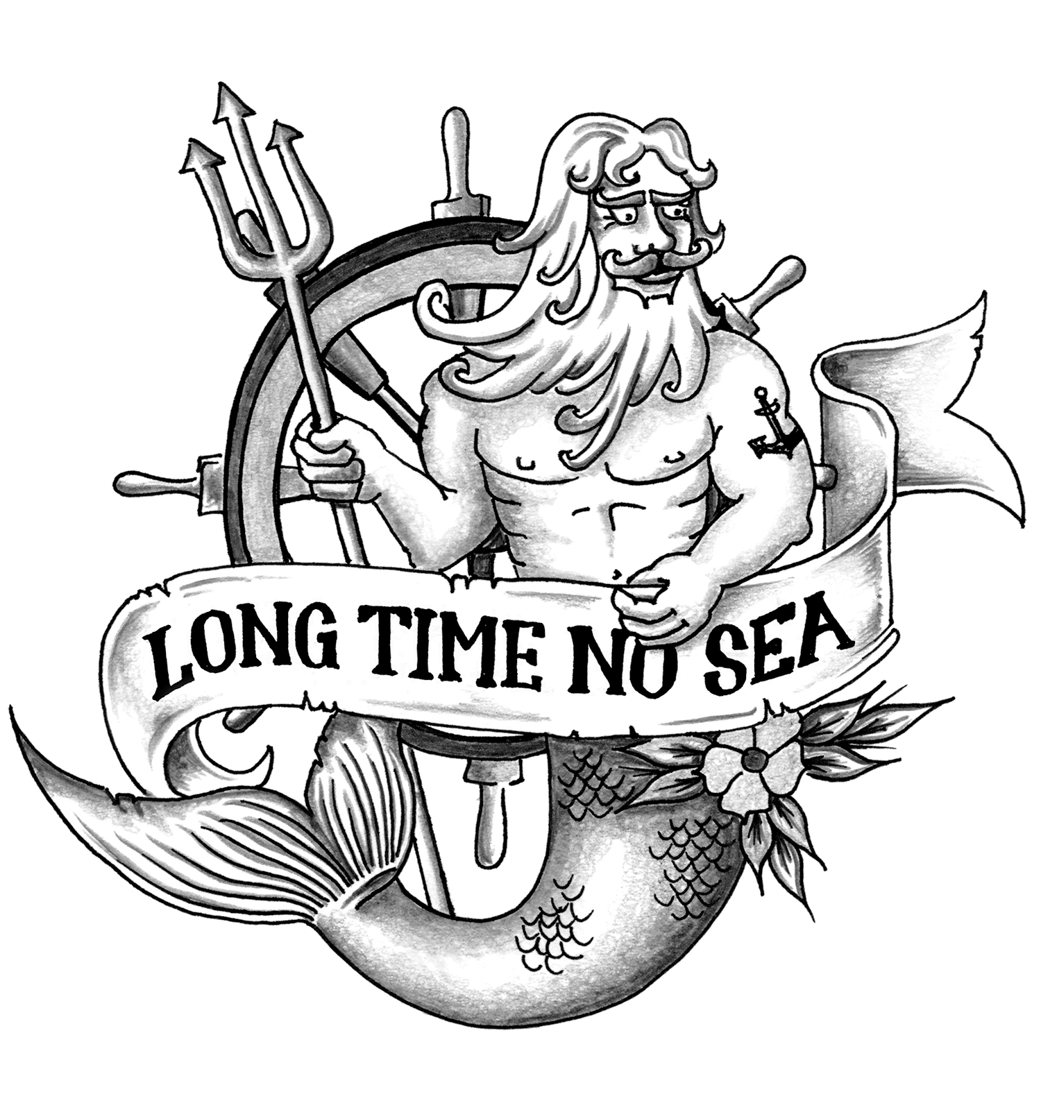 LUZ Seebistro Tattoo Poseidon